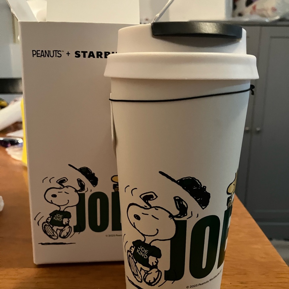 Starbucks Peanuts Joe Cool Mug - White and Black